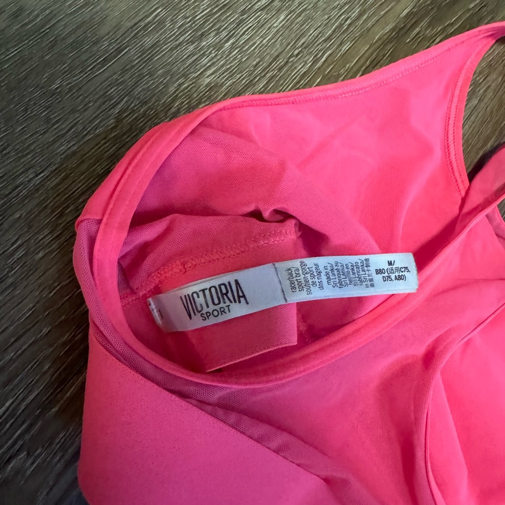 Victoria’s Secret Sport Neon Pink Mesh Sports Bra Size Medium - Picture 3 of 3